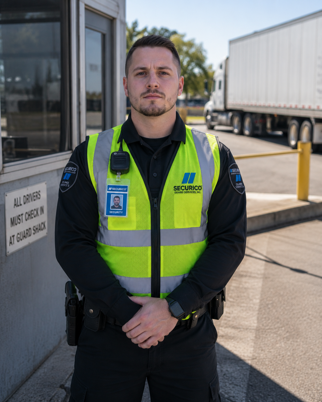 SECURICO truck gate officer